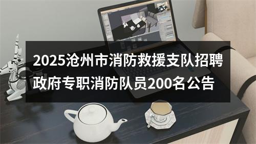 2025沧州市消防救援支队招聘政府专职消防队员200名公告 图片