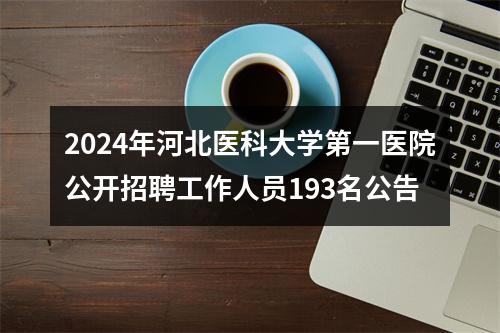 2024年河北医科大学第一医院公开招聘工作人员193名公告 图片