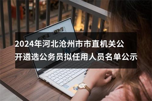 2024年河北沧州市市直机关公开遴选公务员拟任用人员名单公示 图片